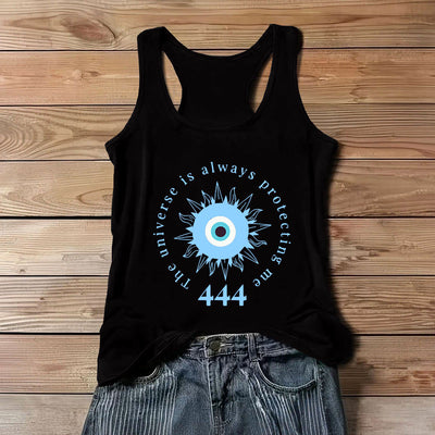 Olivenorma "444" Evil Eye Ward off Evil Protection Tank Spiritual Tee Shirt - Black - 3XL - image 6
