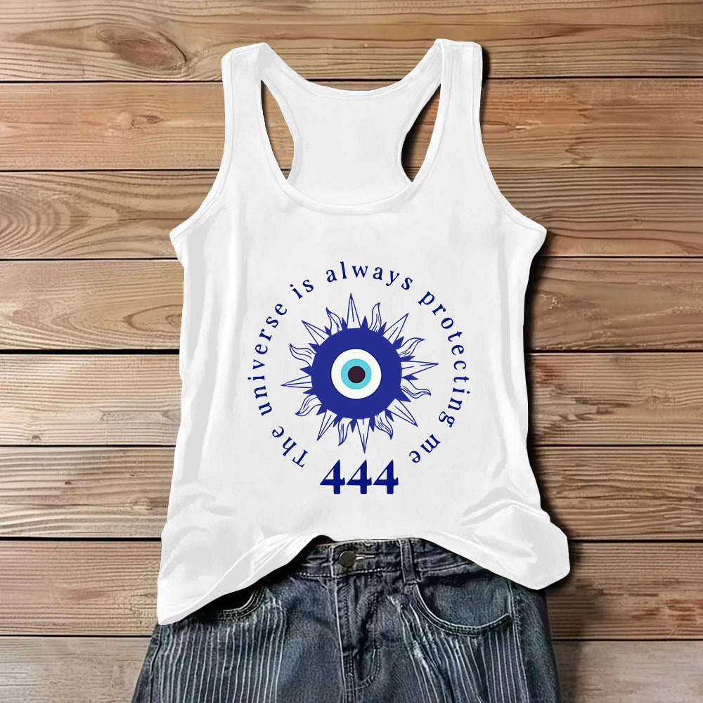 Olivenorma "444" Evil Eye Ward off Evil Protection Tank Spiritual Tee Shirt - White - 3XL - image 1
