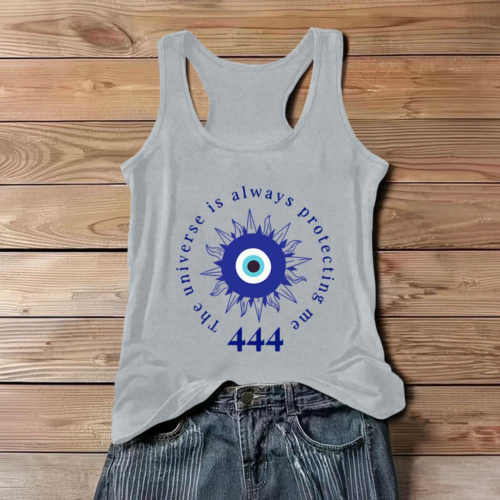 Olivenorma "444" Evil Eye Ward off Evil Protection Tank Spiritual Tee Shirt - Gray - 3XL - image 8