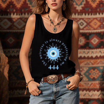 Olivenorma "444" Evil Eye Ward off Evil Protection Tank Spiritual Tee Shirt - image 7