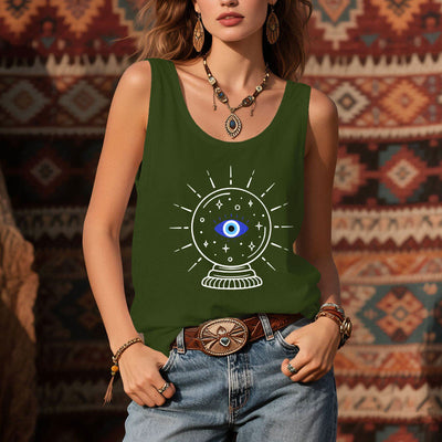 Olivenorma Magical Eye Crystal Ball Graphics Racerback Soft Tank Top - image 13