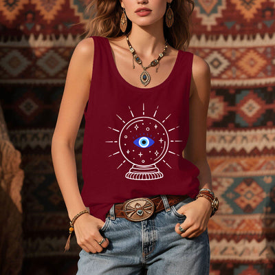 Olivenorma Magical Eye Crystal Ball Graphics Racerback Soft Tank Top - image 11