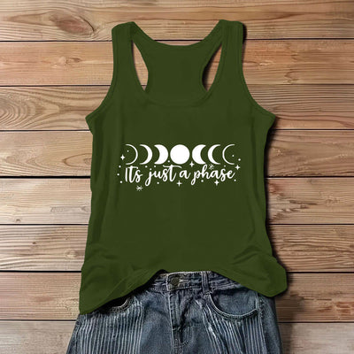 Olivenorma "it's just a phase" Positive Thoughts Soft Comfort Tank T-Shirt - Green - 3XL - image 12
