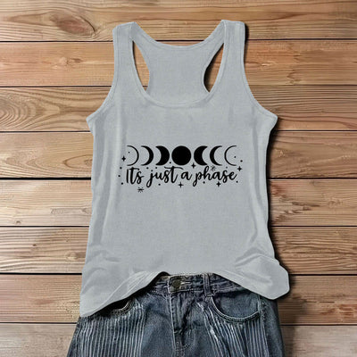 Olivenorma "it's just a phase" Positive Thoughts Soft Comfort Tank T-Shirt - Gray - 3XL - image 8