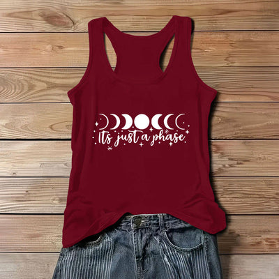 Olivenorma "it's just a phase" Positive Thoughts Soft Comfort Tank T-Shirt - Red - 3XL - image 10