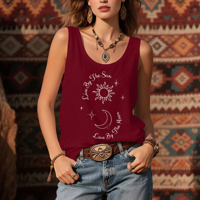 Olivenorma "Live By The Sun, Love By The Moon" Moon & Sun Comfort Tank Top - image 13