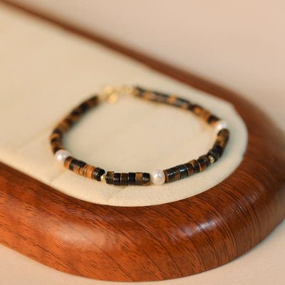 Olivenorma Natural Rhodochrosite Attract Love Beaded Bracelet - Tiger Eye - image 17