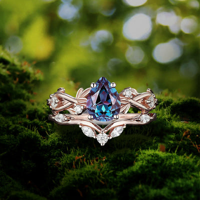 Olivenorma Poseidon's Tear Ring - Alexandrite - Rose Gold - US 10 - image 1