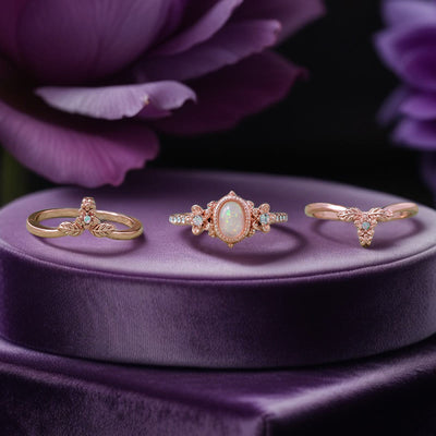 Olivenorma Freya's Bloom Ring Set - image 6
