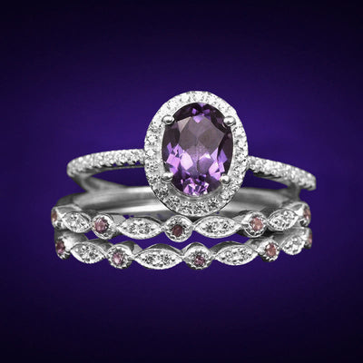 Olivenorma Nymph's Garden Ring - US 11 - Amethyst - image 7
