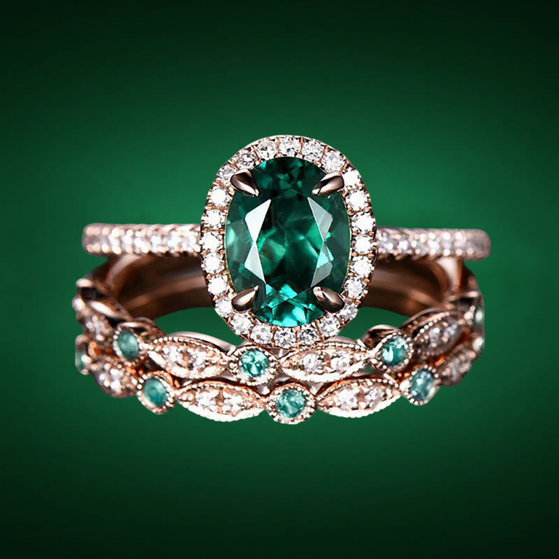 Olivenorma Nymph's Garden Ring - US 11 - Emerald - image 5