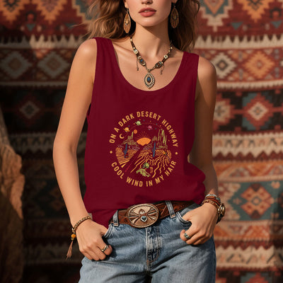 Olivenorma Summer Casual T-Shirt for Women Crewneck Sleeveless Tank Top - image 2