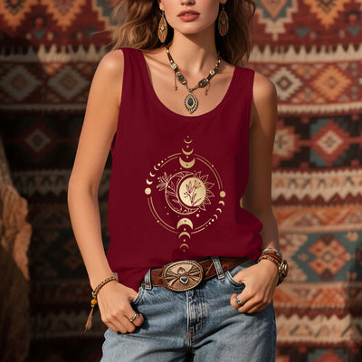Olivenorma Moom Phase Women's Scoop Neck Tank Top Regular Fit T-Shirt - image 10