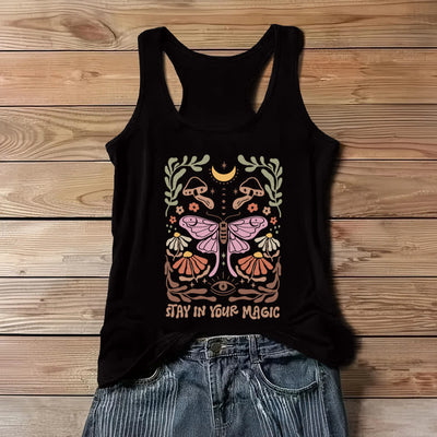 Olivenorma Comfort Colors Luna Moth Tank Top - Black - 3XL - image 5