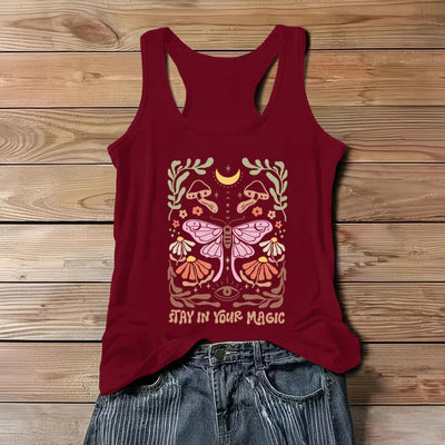 Olivenorma Comfort Colors Luna Moth Tank Top - Red - 3XL - image 7