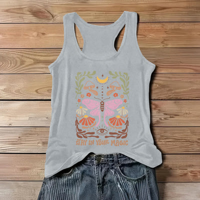 Olivenorma Comfort Colors Luna Moth Tank Top - Gray - 3XL - image 1