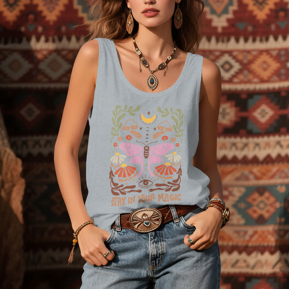 Olivenorma Comfort Colors Luna Moth Tank Top - image 2