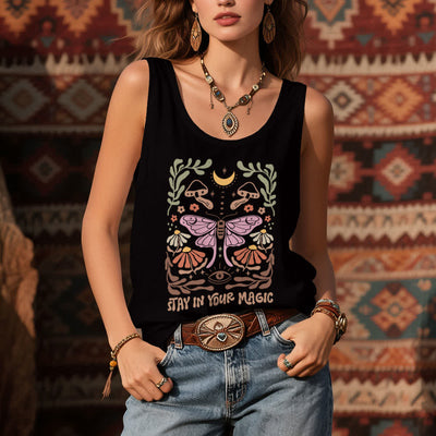 Olivenorma Comfort Colors Luna Moth Tank Top - image 6