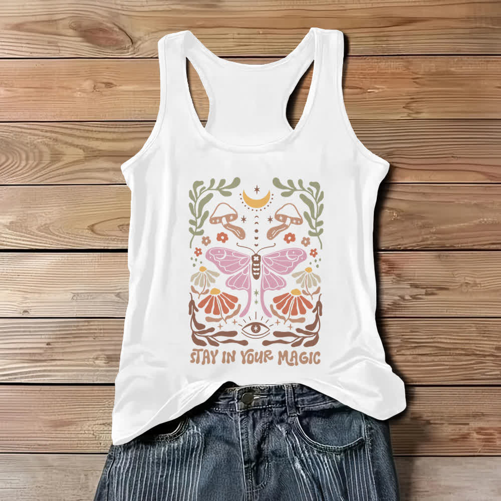 Olivenorma Comfort Colors Luna Moth Tank Top - White - 3XL - image 3