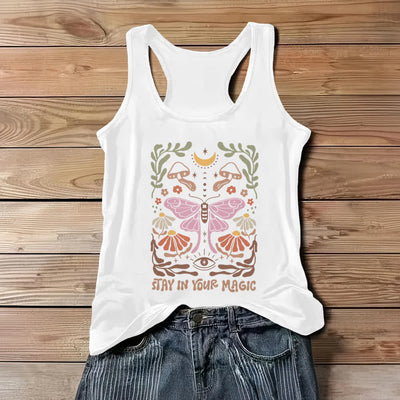 Olivenorma Comfort Colors Luna Moth Tank Top - White - 3XL - image 3