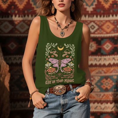 Olivenorma Comfort Colors Luna Moth Tank Top - image 10