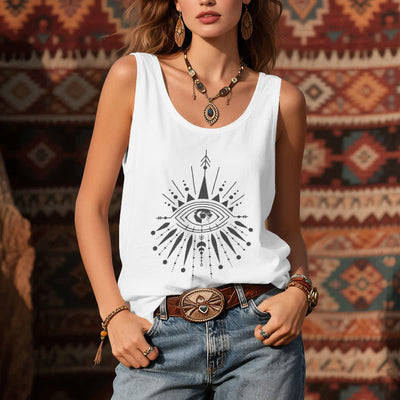 Olivenorma Mandala Eye Flowy Women's Tank Top - image 2