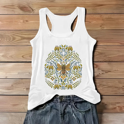 Olivenorma Cottagecore Be Folk Art Tank Top - White - 3XL - image 1