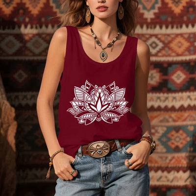 Olivenorma Lotus Flower Yoga Mandala Tank Top - image 2
