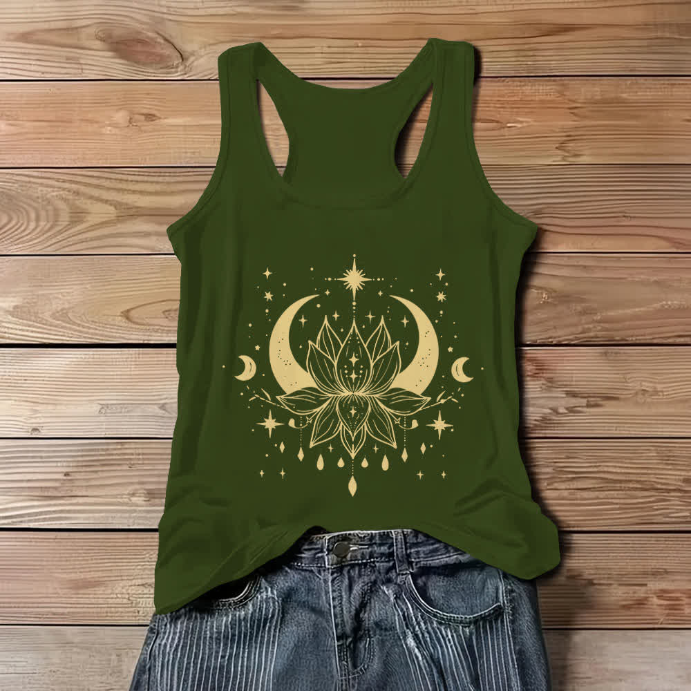 Olivenorma Yoga Lotus Racerback Tank Tops - Green - 3XL - image 9