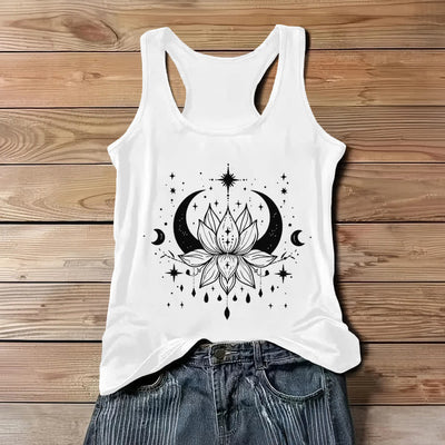 Olivenorma Yoga Lotus Racerback Tank Tops - White - 3XL - image 3