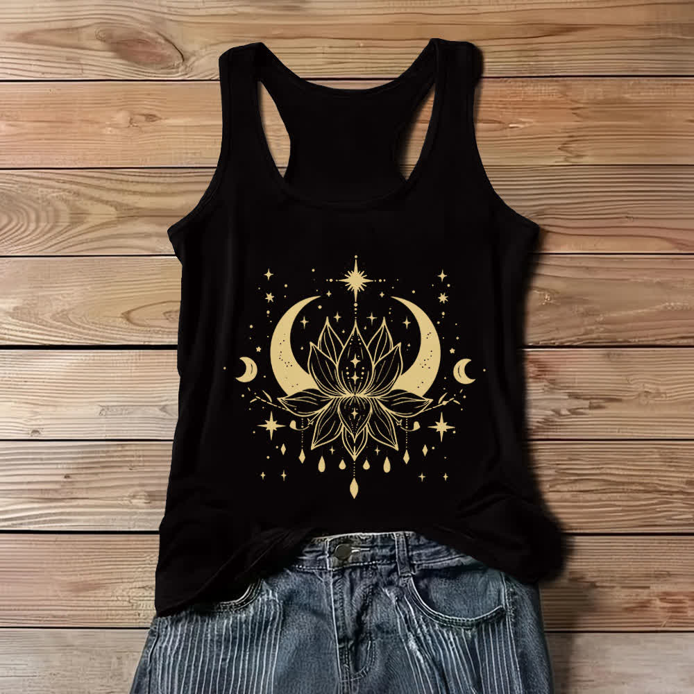 Olivenorma Yoga Lotus Racerback Tank Tops - Black - 3XL - image 1