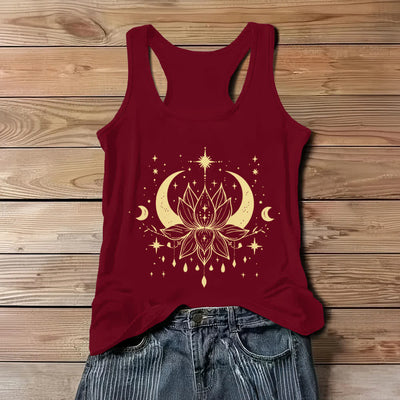 Olivenorma Yoga Lotus Racerback Tank Tops - Red - 3XL - image 7