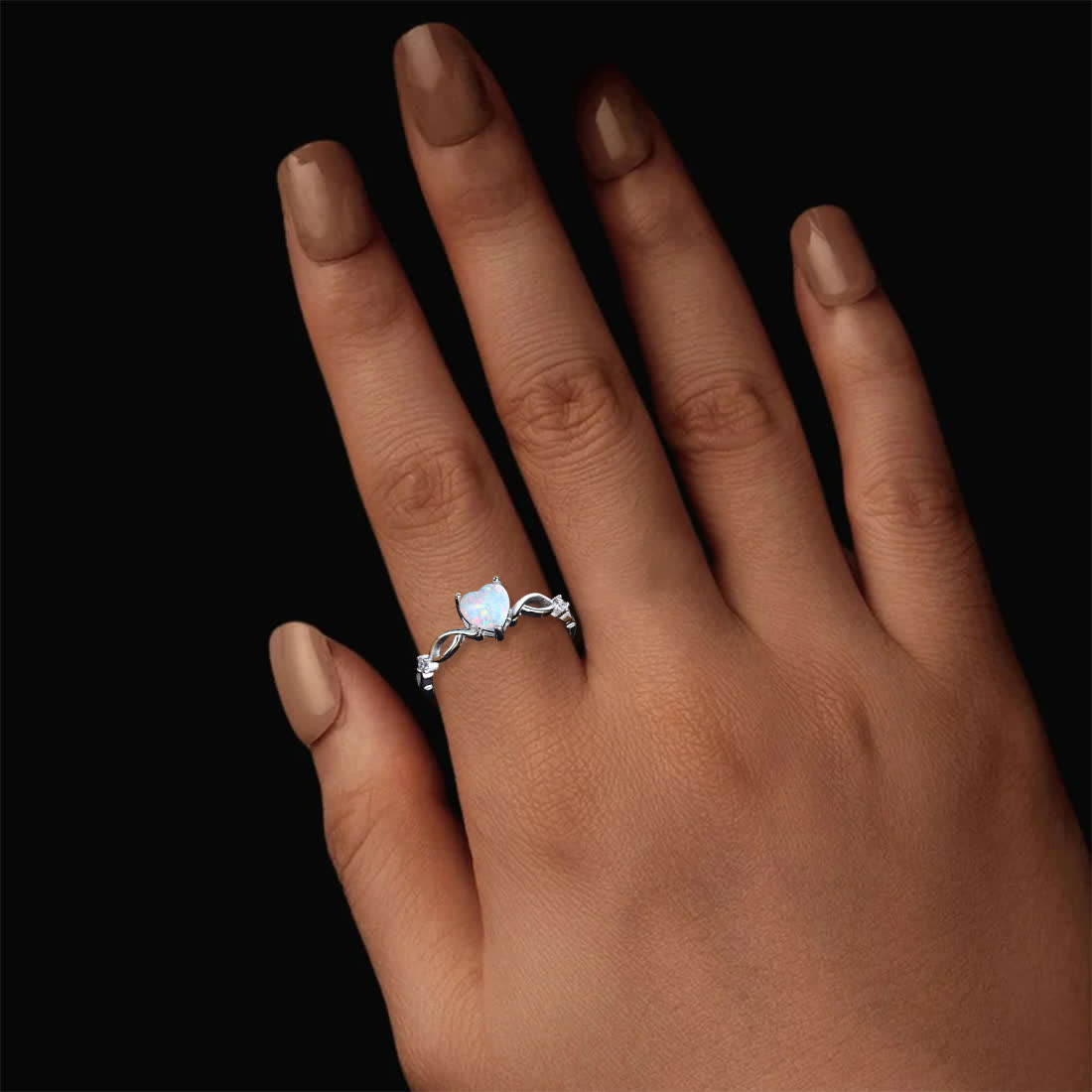 Olivenorma Heart of Nyx - Eternal Opal Crown Ring - image 2
