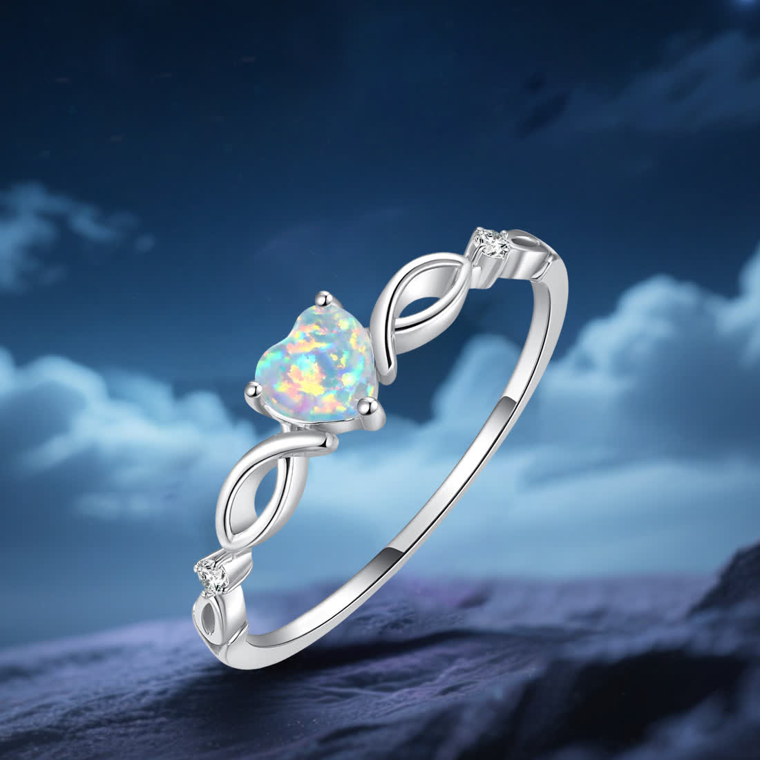 Olivenorma Heart of Nyx - Eternal Opal Crown Ring - image 7