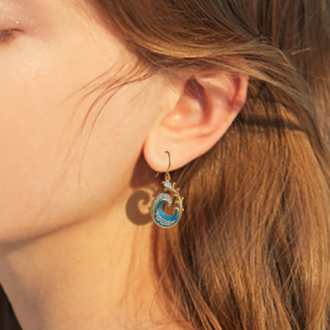 Olivenorma Elysian Tides – The Ocean Secret Wave Earrings Necklace Ring - image 7