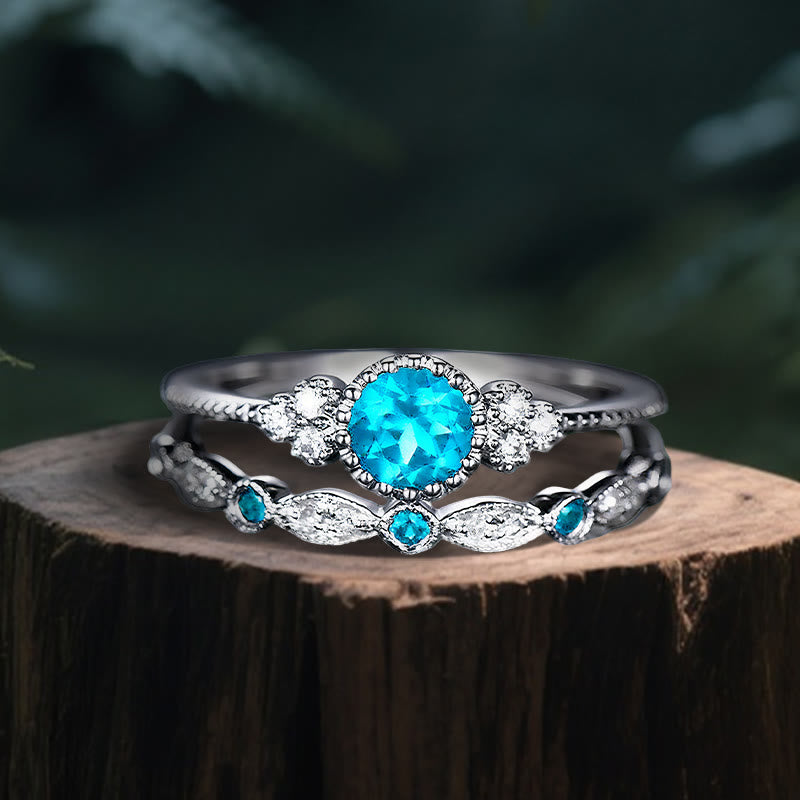 Olivenorma Nemesis Duo Ring - Aquamarine - US 10 - image 7