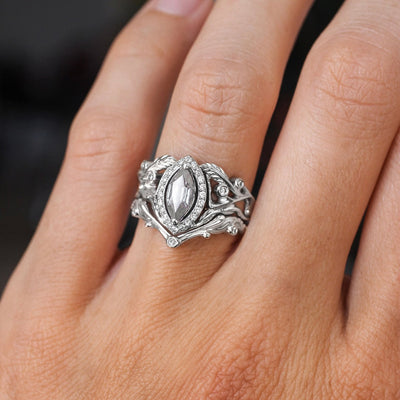Olivenorma Nyx's Star Marquise-Cut Moissanite Ring - image 1