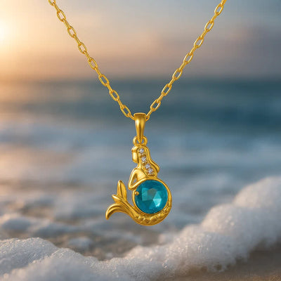 Olivenorma Guardians of the Ocean's Heart - Dolphin & Mermaid Necklace - image 17
