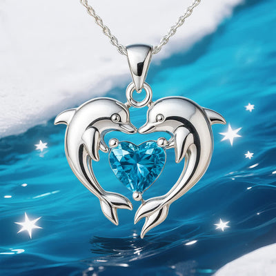 Olivenorma Guardians of the Ocean's Heart - Dolphin & Mermaid Necklace - image 10