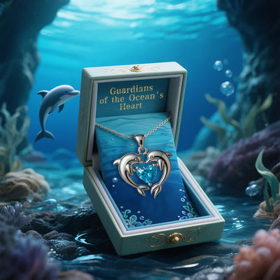 Olivenorma Guardians of the Ocean's Heart - Dolphin & Mermaid Necklace - image 8