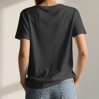 Olivenorma Breathe Symbol Women Short Sleeve V-Neck Cotton Yoga Medatition T-Shirt - image 3
