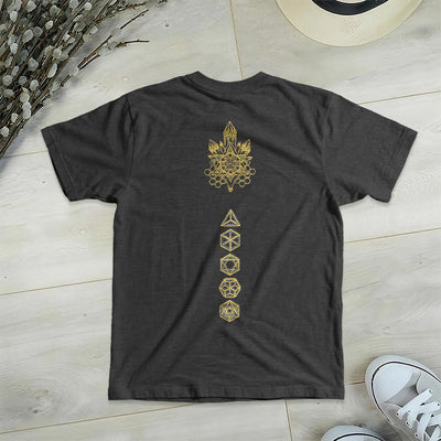 Olivenorma Soft Graphic Tee Metatron's Cube V-Neck Spiritual T-Shirts - image 15