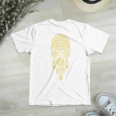 Olivenorma Flower Of Life Ward Off Evil Dreamcatcher Printed Geometry V-Neck T-Shirt - image 15