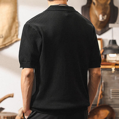 Olivenorma Mens Textured Knit Polo Shirt Regular Fit Short Sleeve Cotton Polo Shirts - image 15