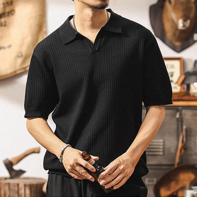 Olivenorma Mens Textured Knit Polo Shirt Regular Fit Short Sleeve Cotton Polo Shirts - image 14