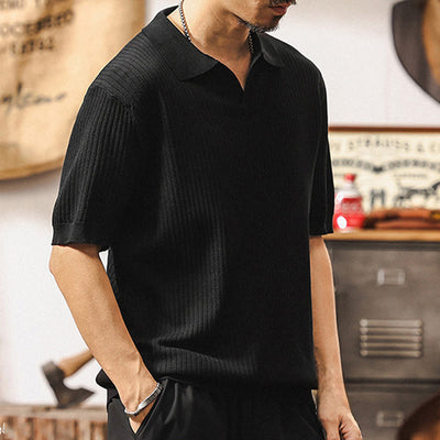 Olivenorma Mens Textured Knit Polo Shirt Regular Fit Short Sleeve Cotton Polo Shirts - image 16