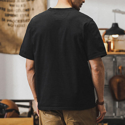 Olivenorma Vintage Mens Crew Neck Loose Fit Heavy Cotton Summer Autumn Shirts - image 14
