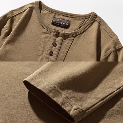 Olivenorma Vintage Mens Long Sleeve Cotton Button Tops Autumn Winter Shirts - image 8