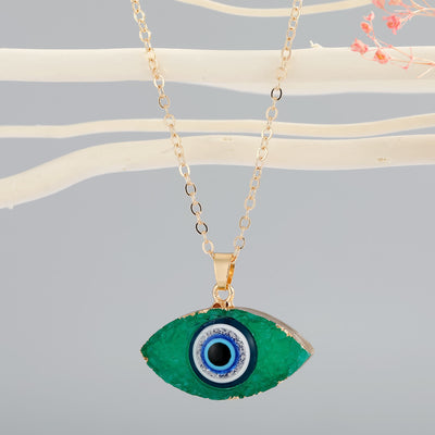 Olivenorma Clear Quartz Evil Eye Energy Necklace - Green Aventurine - image 10