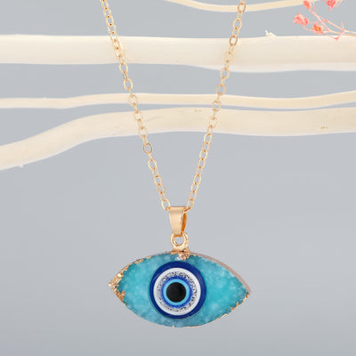 Olivenorma Clear Quartz Evil Eye Energy Necklace - Aquamarine - image 14